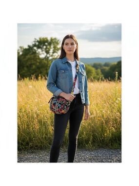 Vera Bradley small Floral clare Crossbody Bag boho y2k style